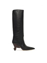 Weekend Max Mara Kozaki Tasca 2525796075600 Czarny. Czarne kozaki Weekend Max Mara, ze skóry, bez obcasa, na szpilce, bez zapięcia. Za 3,049.00 zł.