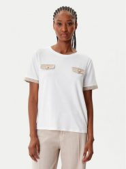 Morgan T-Shirt 252-DAEL Biały Regular Fit. Białe t-shirty Morgan, xl, bez wzorów, z bawełny, bez kołnierzyka, bez ramiączek. Za 189.99 zł.