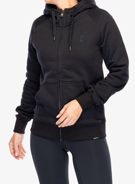 Bluza z kapturem damska Didriksons Ven Full Zip. Czarne bluzy Didriksons, l, bez wzorów, z bawełny, z kapturem. Za 405.50 zł.