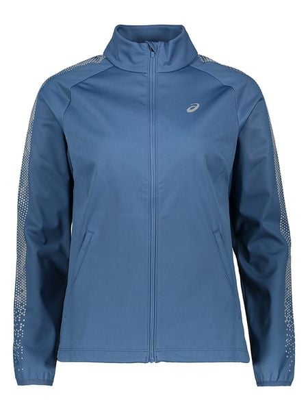 Asics Kurtka sportowa w kolorze niebieskim rozmiar: M. Niebieskie kurtki sportowe Asics, m, bez wzorów, bez kaptura, outdoorowe. Za 203.99 zł.