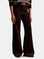 Polo Ralph Lauren Spodnie materiałowe 211B17556004 Brązowy ciemny Flare Fit. Brązowe spodnie materiałowe Polo Ralph Lauren, bez wzorów, z materiału. Za 1,199.00 zł.