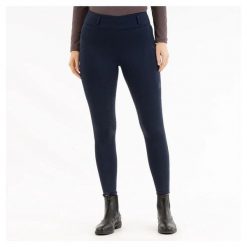Damskie legginsy jeździeckie z pełną przyczepnością BR Equitation Jolie. Niebieskie legginsy BR, bez wzorów, z tkaniny. Za 312.50 zł.