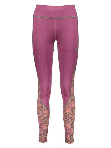 KARI TRAA Legginsy sportowe w kolorze granatowo-jasnoróżowym rozmiar: L. Niebieskie legginsy Kari Traa, l, bez wzorów, z wełny, z podwyższonym stanem. Za 152.98 zł.