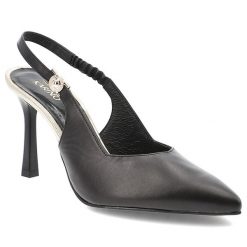 Czarne Sandały Karino Eleganckie Obuwie Damskie Na Szpilce. Czarne sandały Karino, bez wzorów, ze skóry, eleganckie, bez obcasa, na obcasie, bez zapięcia. Za 386.99 zł.