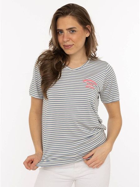 Zwillingsherz Koszulka w kolorze szaro-białym rozmiar: XXL. Białe bluzki Zwillingsherz, xxl, bez wzorów, z wiskozy, bez kołnierzyka, bez ramiączek. Za 86.78 zł.