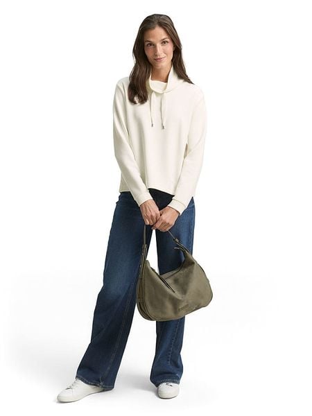Tom Tailor Bluza w kolorze kremowym rozmiar: XS. Brązowe bluzy Tom Tailor, xs, bez wzorów, bez kaptura. Za 124.95 zł.