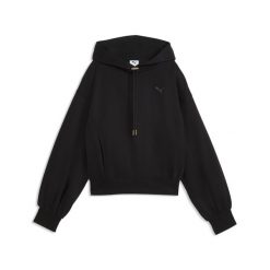 Damska dzianinowa bluza z kapturem HER o luźnym kroju PUMA. Czarne bluzy Puma, na jesień, l, bez wzorów, z bawełny, z kapturem. Za 269.00 zł.