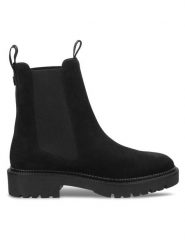 Gant Sztyblety 29553778 Czarny. Czarne botki GANT, bez wzorów, ze skóry, bez obcasa, na płaskiej podeszwie, bez zapięcia. Za 769.99 zł.