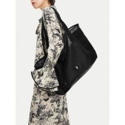 Torebka Badura. Czarne shopper Badura, bez wzorów, bez dodatków. Za 229.99 zł.