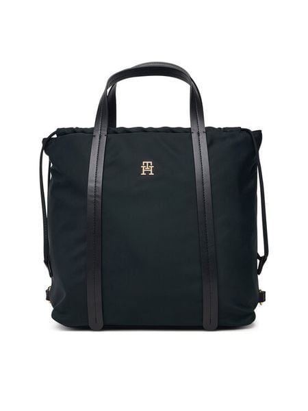 Tommy Hilfiger Plecak Th Soft Nylon Tote/Backpack AW0AW19029 Czarny. Czarne plecaki TOMMY HILFIGER, bez wzorów, z materiału. Za 489.99 zł.