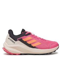 Buty do biegania adidas. Czerwone obuwie sportowe Adidas, bez zapięcia, do biegania, Adidas Terrex. Za 389.99 zł.