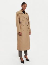 Boss Płaszcz wełniany Caspina 50518503 Beżowy Regular Fit. Brązowe płaszcze Boss, na zimę, bez wzorów, z wełny, bez kaptura. Za 2,449.00 zł.