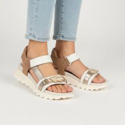 Sandały damskie Hispanitas, cholewka ze skóry naturalnej sportowa forma z regulowanymi paskami odkryta konstrukcja stabilna podeszwa zapewniająca wyg. Białe sandały Hispanitas, bez wzorów, ze skóry, sportowe, bez obcasa, bez zapięcia. Za 589.00 zł.