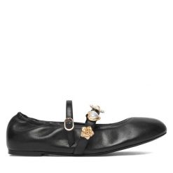 Baleriny Stuart Weitzman. Czarne baleriny Stuart Weitzman, bez wzorów, bez obcasa. Za 2,079.00 zł.