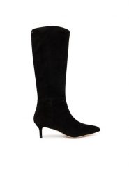 LAUREN RALPH LAUREN Kozaki 802967811002 Czarny. Czarne kozaki Lauren Ralph Lauren, ze skóry, bez obcasa, na szpilce, bez zapięcia. Za 1,239.00 zł.