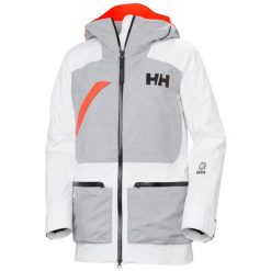 Damska kurtka narciarska z kapturem Helly Hansen Whitewall Lifaloft 3.0T. Białe kurtki narciarskie Helly Hansen, bez wzorów, z puchu, z kapturem, narciarskie. Za 1,544.50 zł.