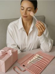 Zestaw pędzli do makijażu w etui 14 pack - różowy. Zestawy Sinsay. W wyprzedaży za 12.99 zł.