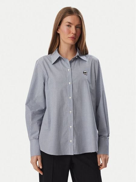 KARL LAGERFELD Koszula B4W11008 Biały Regular Fit. Białe koszule KARL LAGERFELD, bez wzorów, z bawełny, bez kołnierzyka, bez ramiączek. Za 849.99 zł.