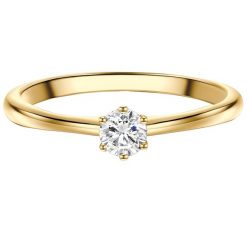 Trilani Pierscionek Solitaire aus Sterling Silber in Gelbgold mit Zirkonia Pierścionki 1 ct Damski. Białe pierścionki Trilani, z cyrkonią, pozłacane. Za 219.99 zł.