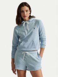 Polo Ralph Lauren Bluza 211935583013 Błękitny Regular Fit. Niebieskie bluzy Polo Ralph Lauren, m, bez wzorów, z bawełny, bez kaptura. Za 499.99 zł.