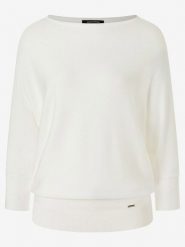 More & More Sweter w kolorze białym rozmiar: 40. Białe swetry More & More, bez wzorów, ze splotem, bez ramiączek. Za 106.38 zł.