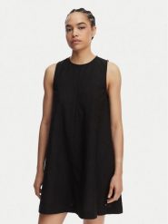 Tommy Jeans Sukienka letnia DW0DW22343 Czarny A-Line Fit. Czarne sukienki Tommy Jeans, na lato, xxs, bez wzorów, z jeansu, bez kołnierzyka, bez ramiączek. Za 409.99 zł.