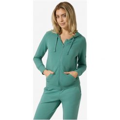 Bluza z kapturem damska SUPER.NATURAL W Everyday Zip Hoodie. Zielone bluzy super.natural, m, bez wzorów, z poliesteru, z kapturem. Za 699.99 zł.