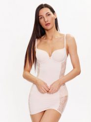 Selmark Koszula nocna Penelope 31095C Różowy Slim Fit. Czerwone koszule nocne Selmark, bez wzorów, z syntetyku, bez ramiączek. Za 239.99 zł.
