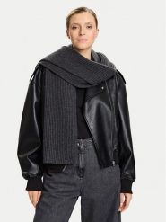 Calvin Klein Szalik Ck Metal Wool Rib Scarf LV04D8056G Szary. Szare szaliki Calvin Klein, bez wzorów, z materiału. Za 349.99 zł.
