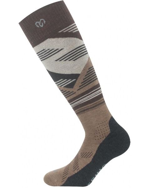 Skarpety merino SIW. Brązowe skarpety LASTING, bez wzorów, z elastanu. Za 91.00 zł.
