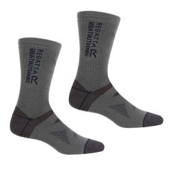 Wool Hiker unisex skarpety wełniane 2-pak. Brązowe skarpety Regatta, bez wzorów, z wełny. W wyprzedaży za 79.99 zł.