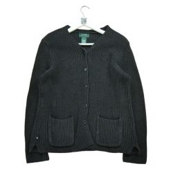 Second life - Damski sweter jedwabny - Stan bardzo dobry. Czarne kardigany RALPH LAUREN, m, bez wzorów, z jedwabiu. Za 85.16 zł.