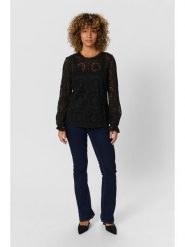 Kaffe Bluzka w kolorze czarnym rozmiar: 40. Czarne bluzki Kaffe, bez wzorów, z koronki, bez kołnierzyka, bez ramiączek. Za 87.40 zł.