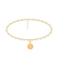 Naszyjnik Sophie z białą emalią pozłacany z zawieszką Boho II. Białe naszyjniki Lilou, pozłacane. Za 367.00 zł.