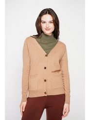 C& Jo Kardigan w kolorze beżowym rozmiar: 38. Brązowe kardigany C& Jo, bez wzorów, ze splotem. Za 121.99 zł.