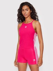 Adidas Top adicolor Classics HG6143 Różowy Slim Fit. Czerwone topy Adidas, bez wzorów, z bawełny, bez kołnierzyka, bez ramiączek. Za 129.99 zł.