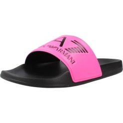 Sandały EA7 SCARPE BEACHWEAR Rose. Czerwone sandały EA7, bez wzorów, z syntetyku, bez obcasa, bez zapięcia. Za 193.22 zł.