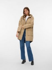Vero Moda Parka w kolorze beżowym rozmiar: XL. Brązowe parki Vero Moda, xl, bez kaptura. Za 214.19 zł.
