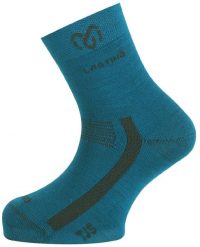Skarpety merino TJS. Niebieskie skarpety LASTING, bez wzorów, z elastanu. Za 43.00 zł.