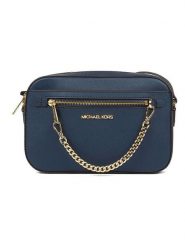 Michael Kors Skórzana torebka w kolorze granatowym - 24 x 16,5 x 5 cm rozmiar: onesize. Niebieskie torby na ramię Michael Kors, bez wzorów, z materiału, na ramię, bez dodatków. Za 600.99 zł.