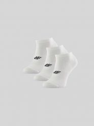 4F Skarpetki stopki (3-pack) damskie - białe 35-38. Białe skarpety 4f, bez wzorów, z bawełny. Za 49.99 zł.