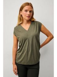 Ellos Koszulka "Tandy" w kolorze khaki rozmiar: 38/40. Brązowe bluzki ellos, bez wzorów, bez kołnierzyka, bez ramiączek. Za 43.99 zł.