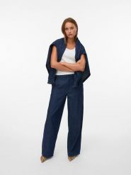 Vero Moda Dżinsy - Comfort fit - w kolorze granatowym rozmiar: W33/L32. Niebieskie jeansy Vero Moda, l, bez wzorów. Za 96.14 zł.