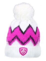 Peak Mountain Czapka "Mouton" w kolorze biało-różowym rozmiar: onesize. Białe czapki Peak Mountain, bez wzorów. Za 100.99 zł.