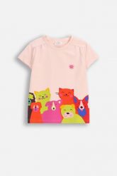 T-shirt z krótkim rękawem. Czerwone topy COCCODRILLO, bez wzorów, z bawełny, bez kołnierzyka, bez ramiączek. W wyprzedaży za 39.90 zł.