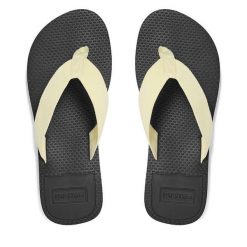 Japonki Hunter. Żółte klapki Hunter, bez wzorów, bez obcasa. Za 79.99 zł.