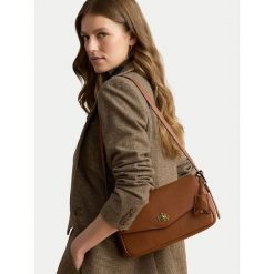 Torebka LAUREN RALPH LAUREN. Brązowe torebki klasyczne Lauren Ralph Lauren, bez wzorów, bez dodatków. Za 1,799.00 zł.