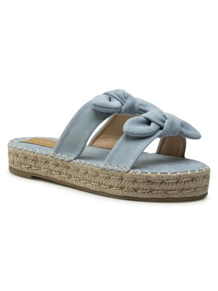 DeeZee Espadryle WS19354-12 Niebieski. Niebieskie espadryle DeeZee, bez wzorów, z materiału, bez obcasa, bez zapięcia. Za 54.99 zł.
