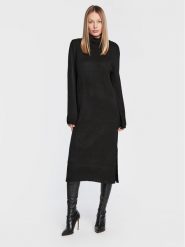 ONLY Sukienka dzianinowa Brandie 15214595 Czarny Regular Fit. Czarne sukienki Only, s, bez wzorów, z dzianiny, bez kołnierzyka, bez ramiączek. Za 89.99 zł.