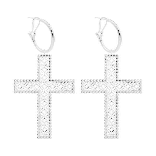 Kolczyki z krzyżami Barok 6,5 cm posrebrzane. Kolczyki Lilou, posrebrzane. Za 337.00 zł.